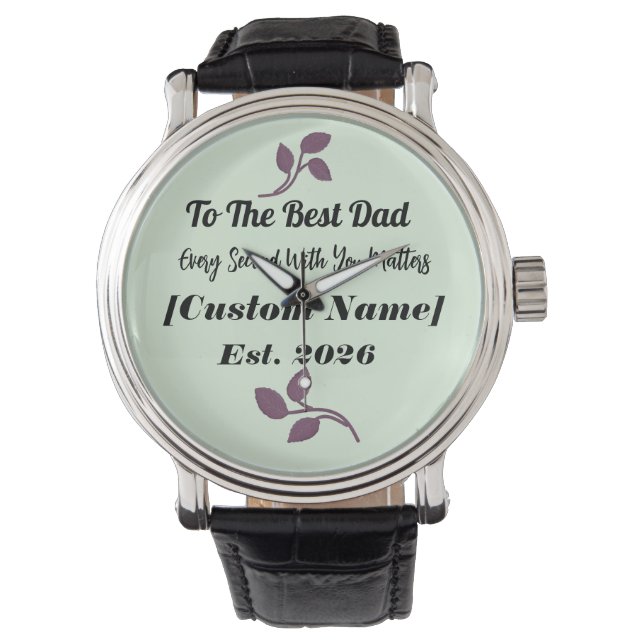 To The Best Dad Personalised Watch Gift  (Front)