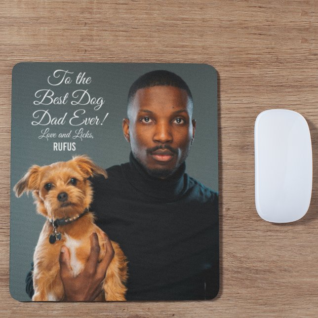 To the Best Dog Dad Ever Custom Photo Mouse Mat (Creator Uploaded)
