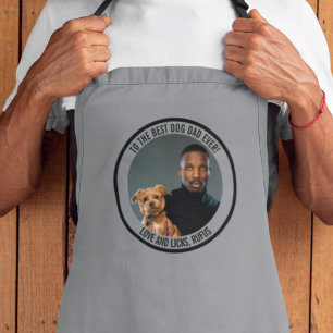 To the Best Dog Dad Ever Custom Photo & Text Apron