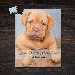 To the Best Dog Mum Ever Custom Photo Jigsaw Puzzle