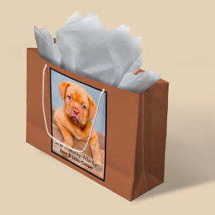 To the Best Dog Mum Ever Custom Photo Large Gift Bag