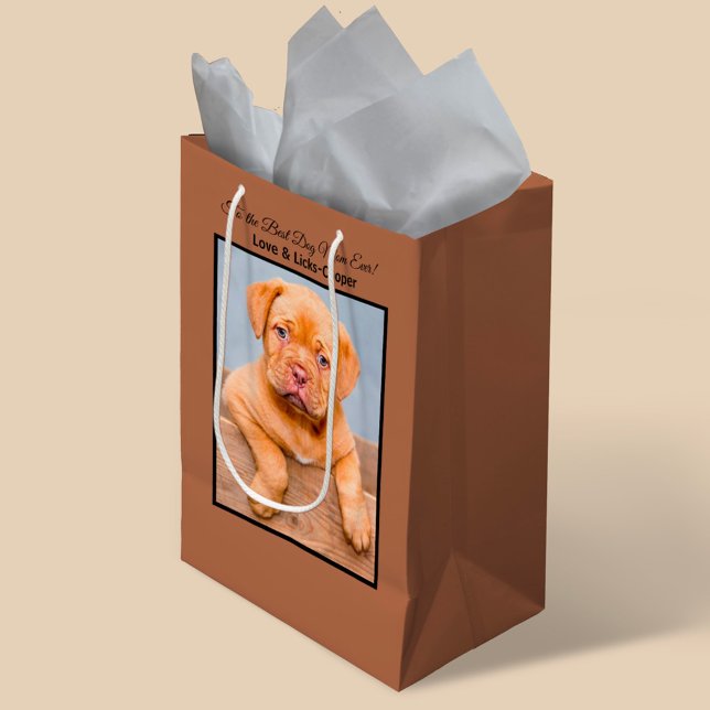 To the Best Dog Mum Ever Custom Photo Small Gift Bag (Creator Uploaded)
