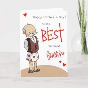 To the Best Grandpa in Underwear Father's Day Holiday Card