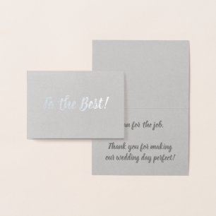 To the Best Man Thank You Foil Card