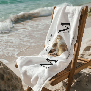 To the Best Mom Photo Heart Beach Towel
