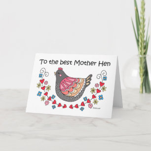 To the best mother Hen Mother's day mum birthday Card