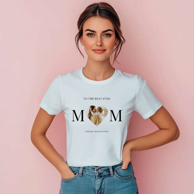 To the Best Mum Photo Heart  T-Shirt (Creator Uploaded)