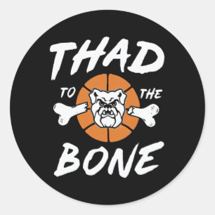 To The Bone Fun Bulldog Dog Dad Classic Round Sticker