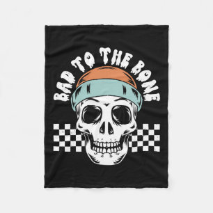 To The Bone Skeleton Halloween Two Birthday Toddle Fleece Blanket