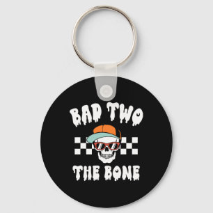 To The Bone Skeleton Halloween Two Birthday Toddle Key Ring