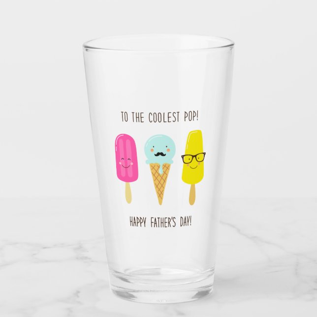To The Coolest Pop - Father's Day Glass (Front)