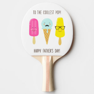 To The Coolest Pop - Father's Day Ping Pong Paddle