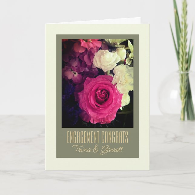 To the Couple! Custom Engagement Congrats Card (Front)