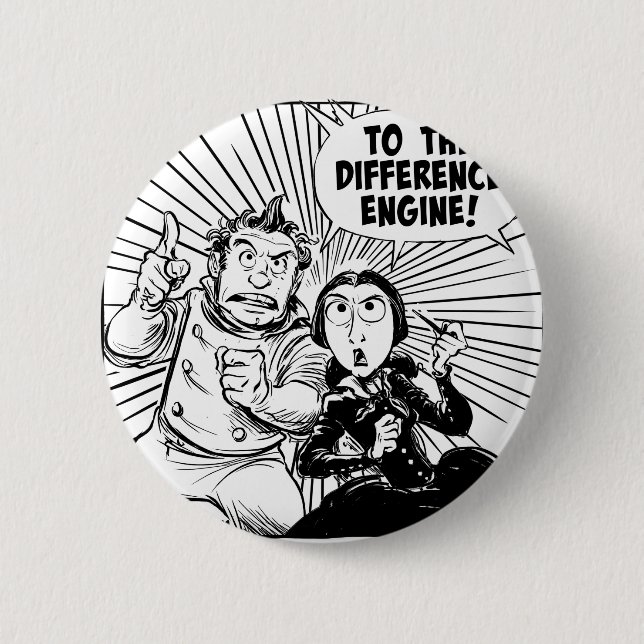 To The Difference Engine Panel 6 Cm Round Badge (Front)