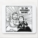 To The Difference Engine Panel Mouse Mat<br><div class="desc">TO the Difference Engine! Ada Lovelace and Charles Babbage spring into action.</div>