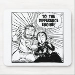 To The Difference Engine Panel Mouse Mat<br><div class="desc">TO the Difference Engine! Ada Lovelace and Charles Babbage spring into action.</div>