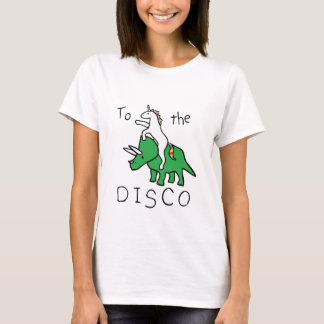 To The Disco (Unicorn Riding Triceratops) T-Shirt