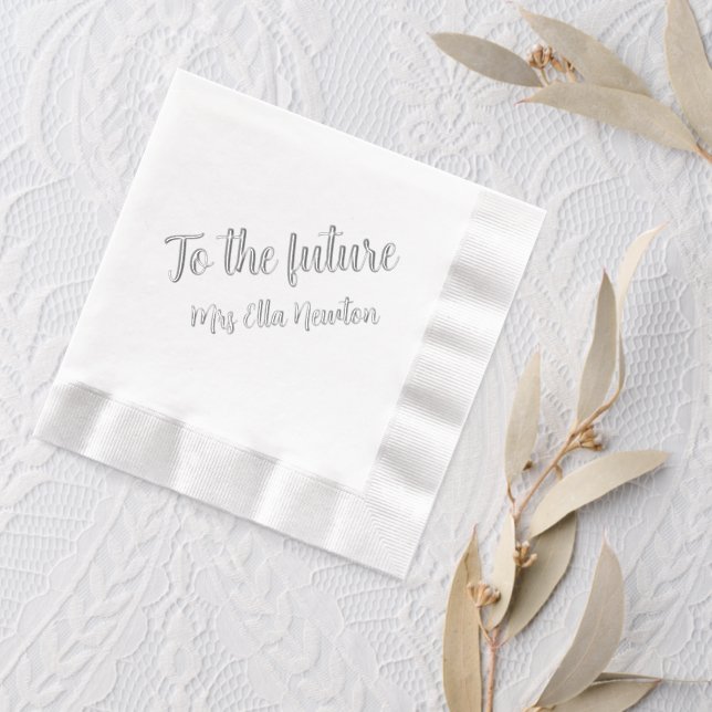 To the Future Bride Wedding Shower Foil Napkins (Insitu (wedding 2))