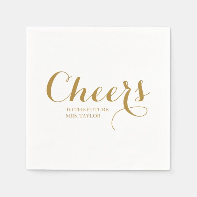 To The Future Mrs Name Bridal Shower Napkin (Front)