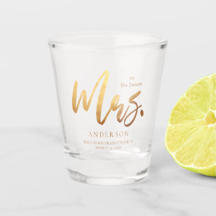 To The Future Mrs. Wedding Gold Foil Custom Shot Glass