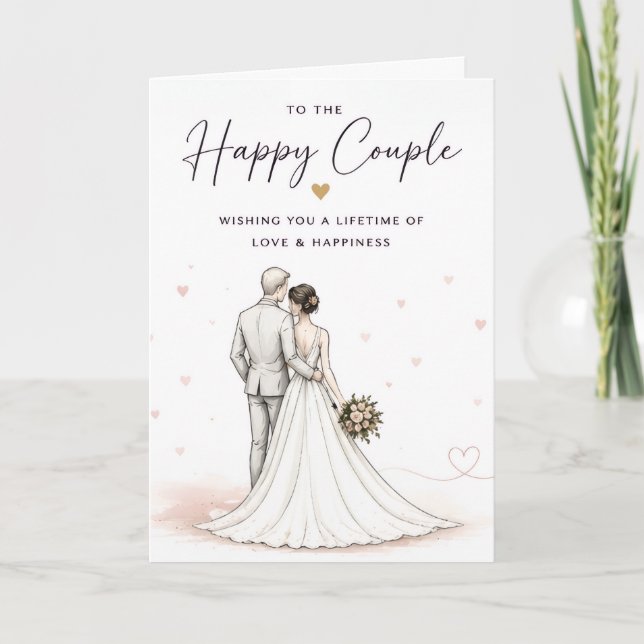 To the happy couple wedding card (Front)