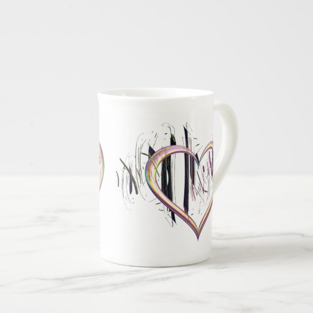 To the Heart Be True Bone China Mug (Front Right)