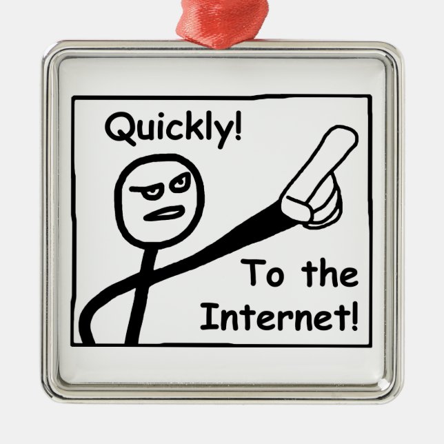 To The Internet Metal Tree Decoration (Front)