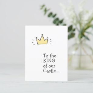 To the KING of our Castle... Cute Father's Day Postcard