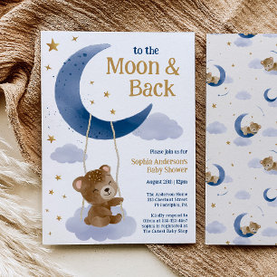 To the Moon and Back Baby Shower Invitation 