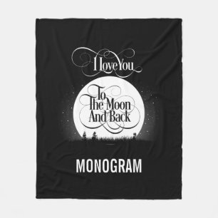 To The Moon And Back Fleece Blanket