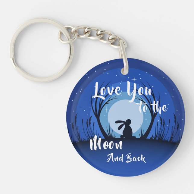 To The Moon And Back Key Ring (Front)