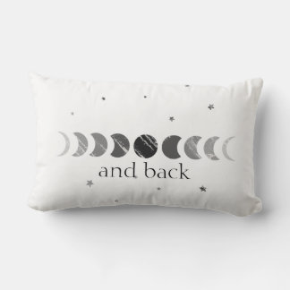 To The Moon And Back Mystical Phases Feminine Lumbar Cushion