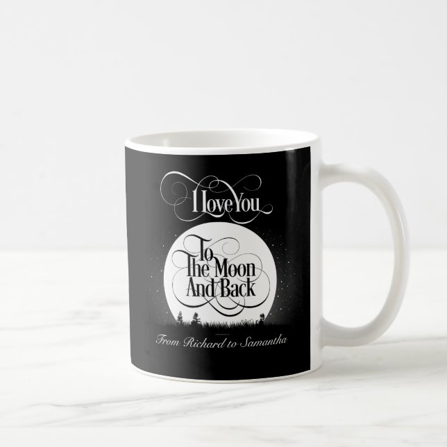 To The Moon And Back (personalised) Coffee Mug (Right)