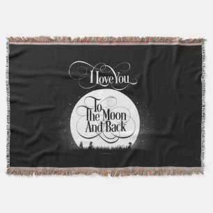 To The Moon And Back Throw Blanket