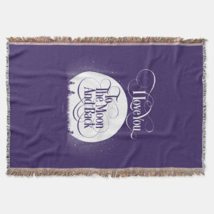 To The Moon And Back Throw Blanket