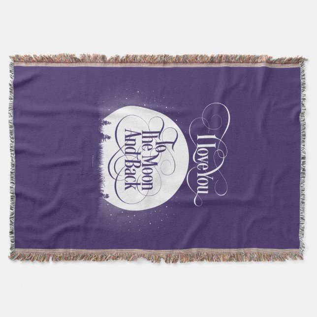 To The Moon And Back Throw Blanket (Front)
