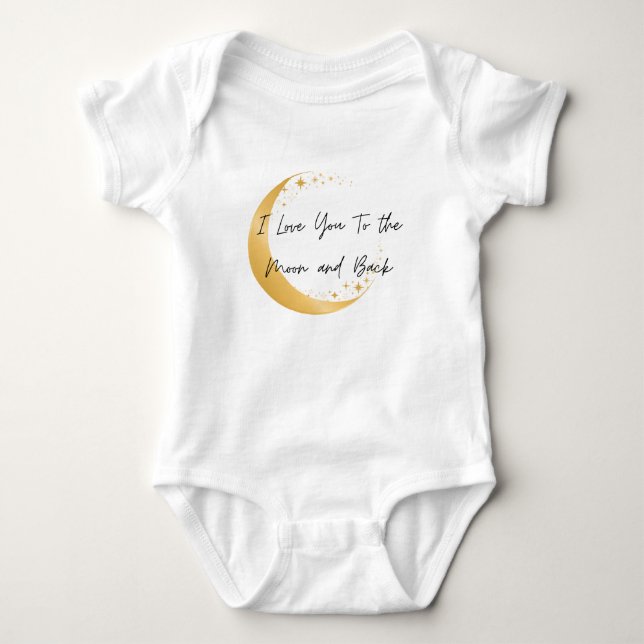 To The Moon & Back Baby Bodysuit (Front)