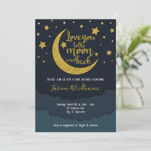 To the Moon & Back Baby Shower Invitation