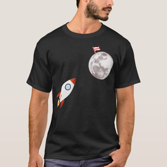 To The Moon  Diamond Hands  Ape Nation  Stock T-Shirt (Front)