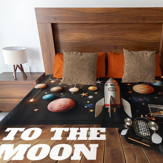 To The Moon Fleece Blanket (Creator Uploaded)