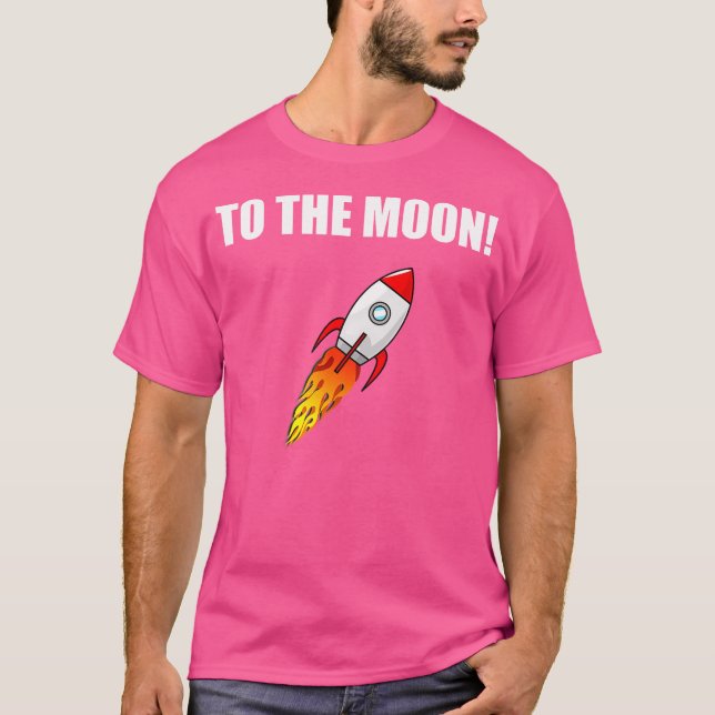 To The Moon Gme Amc Nok Stocks T-Shirt (Front)