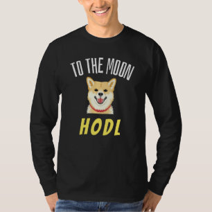 To The Moon Hodl Shiba Inu Coin Doge Cryptocurrenc T-Shirt