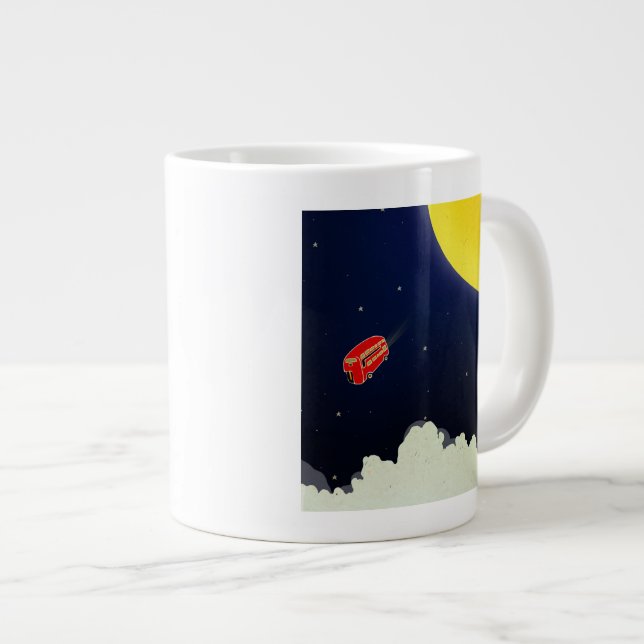 To the moon large coffee mug (Front Right)
