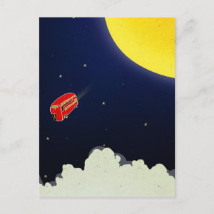 To the moon postcard