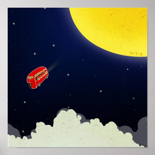 To the moon poster (Front)