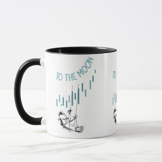 To The Moon, Trading,Trader And Shares Mug (Left)