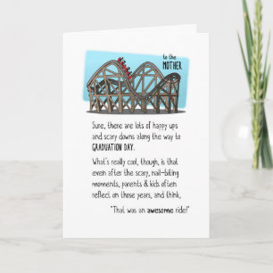 To the Mother at Graduation-Roller Coaster Ride Card