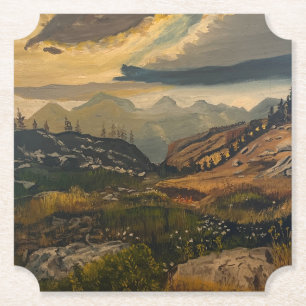 To The Mountains, Original by Gary Poling Paper Coaster
