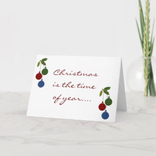 TO THE ONE "I LOVE" AT CHRISTMAS HOLIDAY CARD