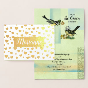 To the Queen of my Heart. Valentine's Day Foil Card